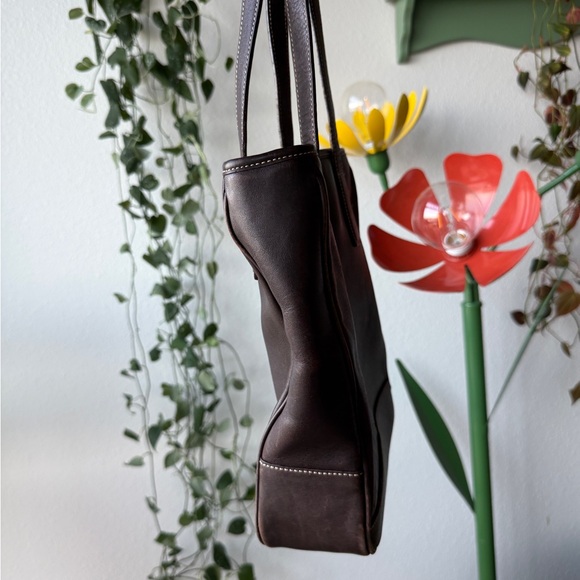 Coach Dark Brown Leather Tote - Picture 7 of 11